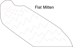 flat mitten sketch copyright Christine Guest 2015