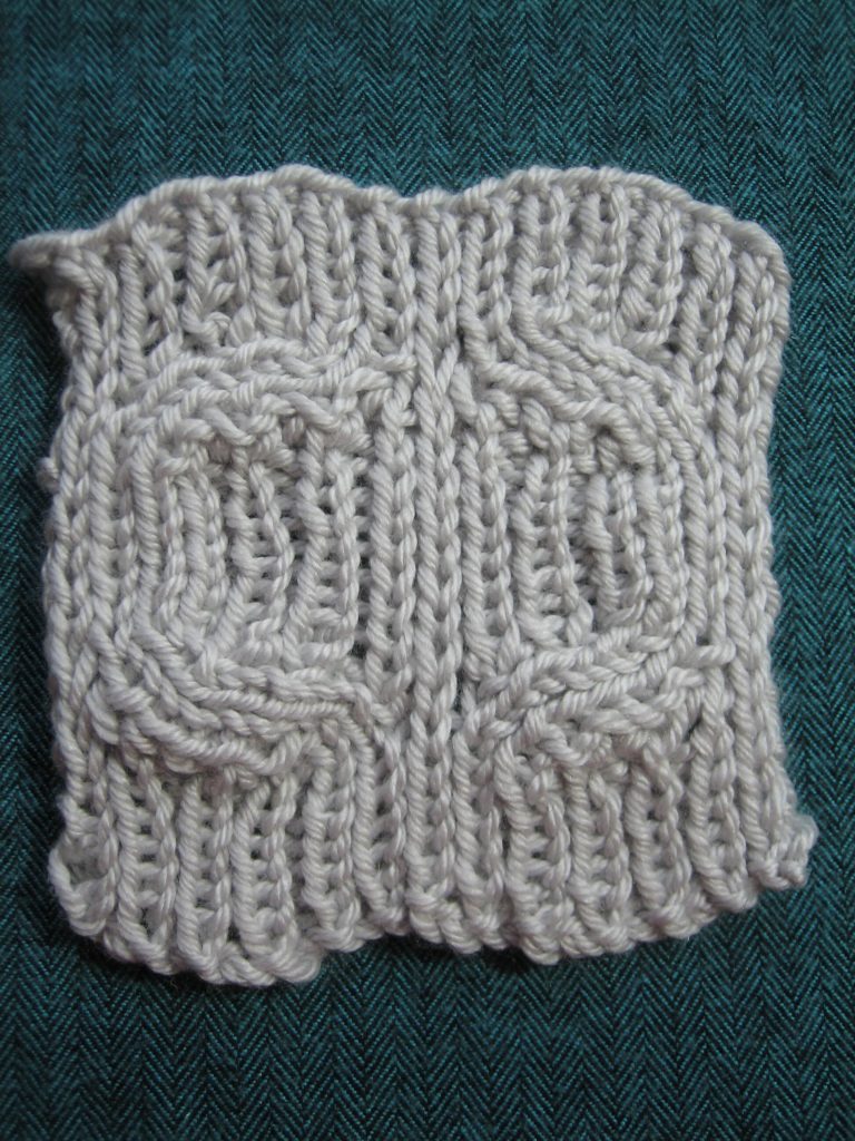 Ribbed Short Row Slide Sample back