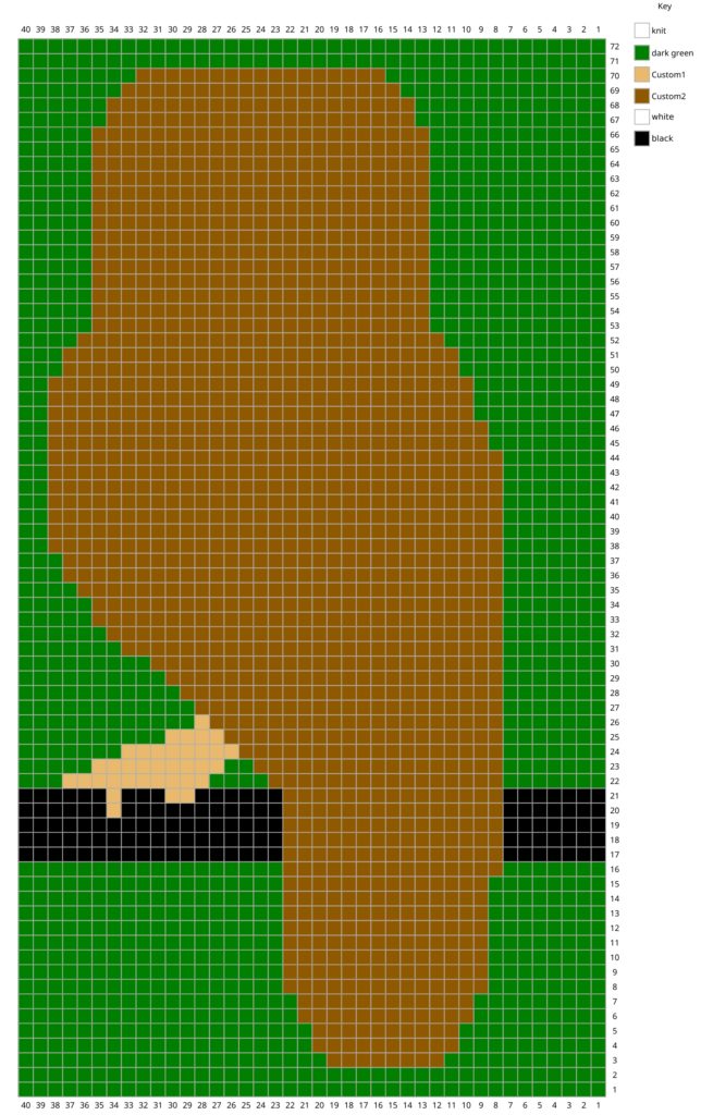 chart for intarsia owl