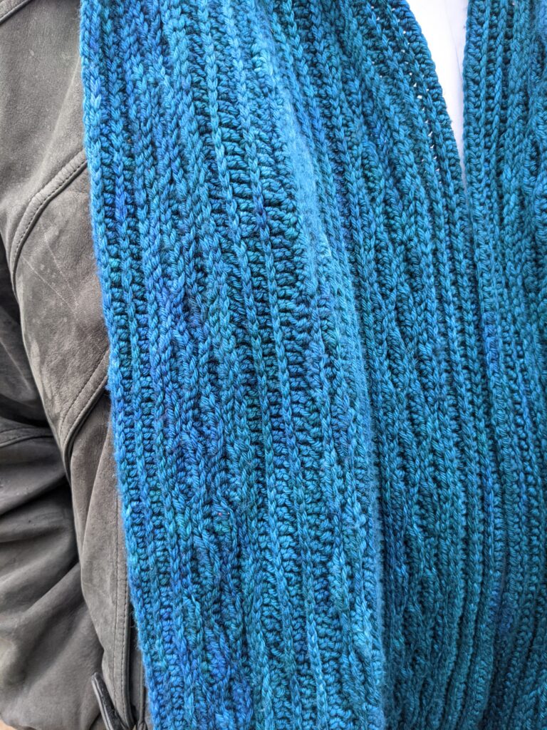 Close up of Ten Mile River Scarf