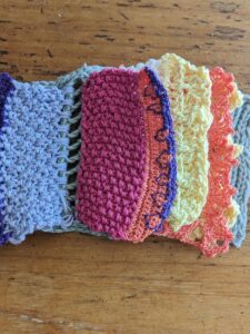 Knitted color book for a baby