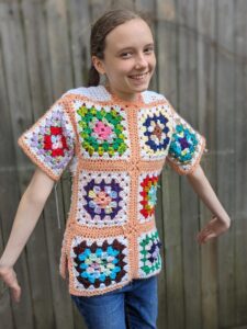 The customized Granny Square sweater